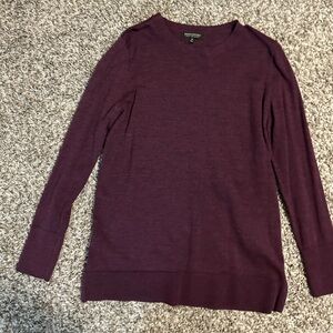 Banana Republic Dark Purple Merino Crewneck Sweater